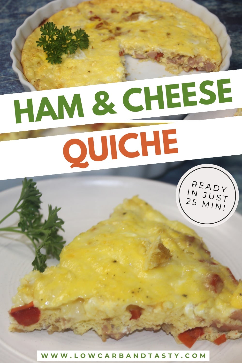 Low Carb Ham & Cheese Quiche
