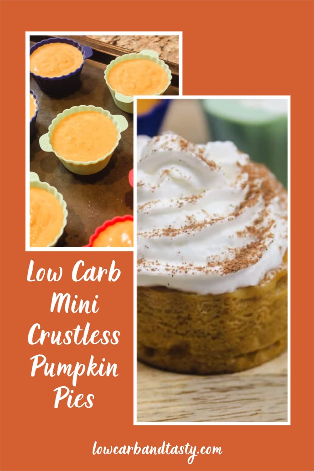 Low Carb Mini Crustless Pumpkin Pies